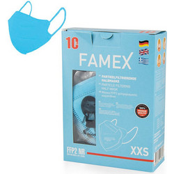 Famex Kids FFP2 NR Particle Filtering Half Mask XXS Σιέλ 1τμχ