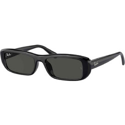 Ray-Ban RB4436D 667787 Γυναικεία Γυαλιά Ηλίου Ορθογώνια Κοκάλινα Μαύρα με Μαύρο Polarized Φακό