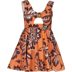 M&B Παιδικό Φόρεμα Floral Πορτοκαλί 2357