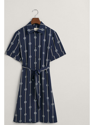 Gant Mini Καλοκαιρινό Καθημερινό Φόρεμα Σεμιζιέ Navy Μπλε 3GW4503321-433