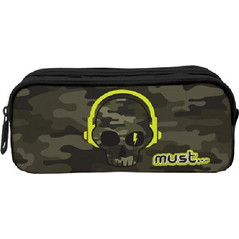 Must Energy Skull Κασετίνα Βαρελάκι με 2 Θήκες Χακί 585825