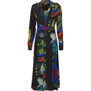 Desigual Midi Καθημερινό Φόρεμα Σεμιζιέ Μαύρο 24SWVW72-2000