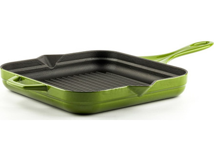 Hosse Kitchen Μαντεμένιο Σχαροτήγανο Εμαγιέ Επίστρωση Τετράγωνο Bamboo Πράσινο 28cm