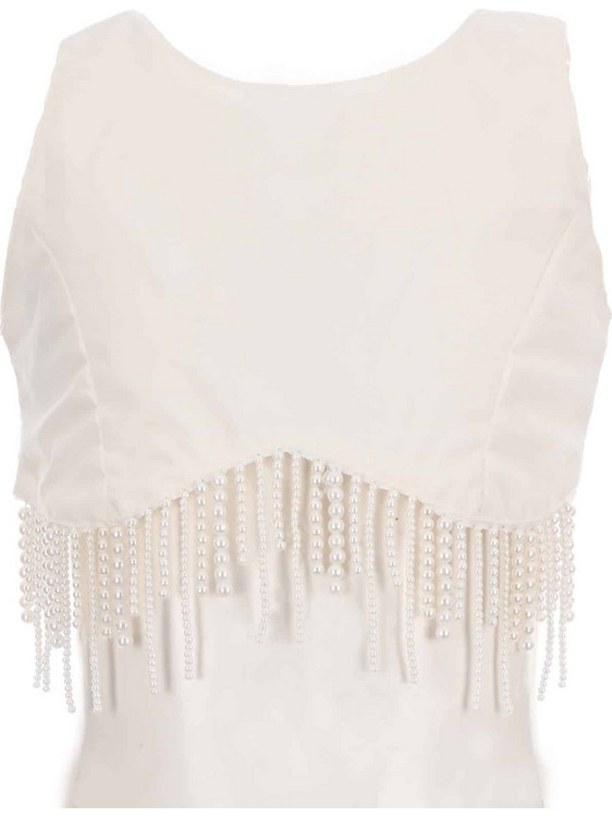 M&B Παιδικό Crop Top Αμάνικο Εκρού 07-2462-00