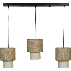 Heronia Lighting Κρεμαστό Φωτιστικό Οροφής Ράγα Τρίφωτο E27 Καφέ 14-0277