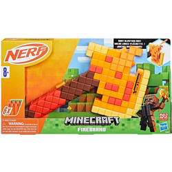 Hasbro Nerf Minecraft Firebrand Dart Blasting Axe Εκτοξευτής για 8+ Ετών