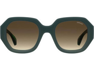 Levi's LV1066S 1ED/HA Γυναικεία Γυαλιά Ηλίου Τετράγωνα Κοκάλινα Μαύρα με Καφέ Polarized Φακό