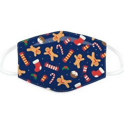 Puckator Υφασμάτινη Μάσκα Προστασίας Christmas Treats Candy Canes & Gingerbread Men