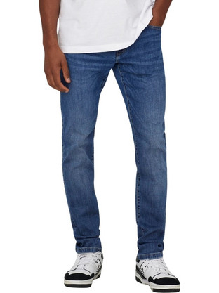 Only & Sons Ανδρικό Τζιν Παντελόνι Slim Εφαρμογή Μπλε 22026755