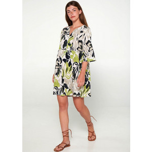 Vamp Mini Καθημερινό Φόρεμα Floral Εκρού 14136 Vamp Mini Καθημερινό Φόρεμα Floral Εκρού 14136