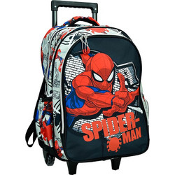 Gim Spider-Man Spider Wall Σχολική Τσάντα Τρόλεϊ Νηπιαγωγείου Πολύχρωμη 337-07074