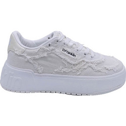 D.Franklin Court Frayed Γυναικεία Sneakers Flatforms Λευκά DFSH321070