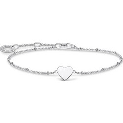 Thomas Sabo Γυναικείο Βραχιόλι Αλυσίδα με Καρδιά Ασημί A1991-001-21