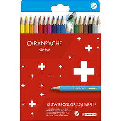 Caran d'Ache Swisscolor Aquarell Ξυλομπογιές Ακουαρέλας Σετ 18τμχ