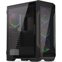 KRUX Heko Black Midi Tower Κουτί Υπολογιστή RGB με Πλαϊνό Παράθυρο