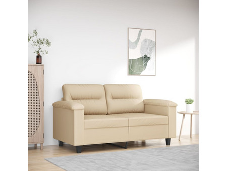 vidaXL Διθέσιος Καναπές Microfiber Μπεζ 210x77x80cm 359559