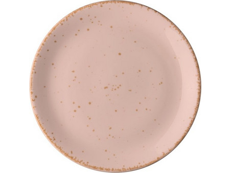 Lukanda Πιάτα Ρηχά Πορσελάνης Leon Ροζ 25cm 6τμχ LEO2-FP-25