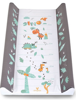 Cangaroo Dino Σκληρή Αλλαξιέρα Μωρού Πλαστική 80x50cm Λευκή Γκρι