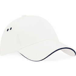 Beechfield Ανδρικό Καπέλο Jockey Υφασμάτινο Λευκό B15c