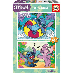Παιδικό Puzzle Educa Disney Lilo & Stitch 2x100 Κομμάτια