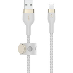 Belkin Flex Braided USB-A to Lightning Cable 1m White CAA010BT1MWH