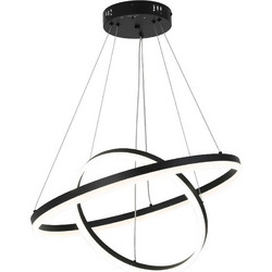 InLight Κρεμαστό Φωτιστικό Οροφής Μονόφωτο LED με Ρυθμιζόμενο Λευκό Φως Μαύρο 6095-B-Black