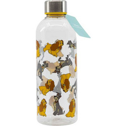 Stor Disney Lady & The Tramp Παιδικό Παγούρι Γυάλινο Διαφανές 850ml
