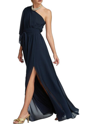 Lynne Maxi Καλοκαιρινό Φόρεμα για Γάμο / Βάπτιση Navy Μπλε 052-511019-62