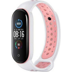 Beline Design Λουράκι Σιλικόνης White / Pink (Xiaomi Smart Band 5 / 6 / 7)