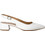 Tamaris Γόβες Slingback Δερμάτινες με Χοντρό Χαμηλό Τακούνι Λευκές 1-29500-42-117