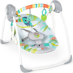 Bright Starts Rainforest Vibes Relax Μωρού Κούνια έως 9kg Lime 03-9009110-01