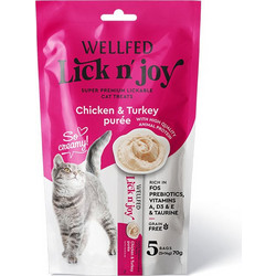 Wellfed Lick N' Joy with Chicken & Turkey 5x14gr