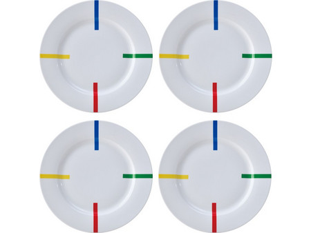 Benetton Πιάτα Ρηχά Πορσελάνης 27cm 4τμχ BGBE000404