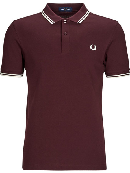 Fred Perry Ανδρική Μπλούζα Polo Κοντομάνικη Μπορντό M3600-597