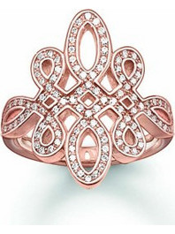Thomas Sabo Γυναικείο Δαχτυλίδι από Ασήμι 925 Ροζ Χρυσό 974-416-14