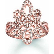 Thomas Sabo Γυναικείο Δαχτυλίδι από Ασήμι 925 Ροζ Χρυσό 974-416-14