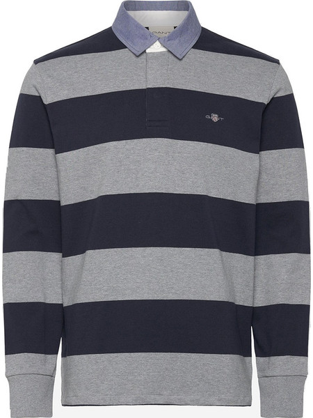 Gant Ανδρική Μπλούζα Polo Μακρυμάνικη Γκρι 3G2004083-93