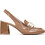 Hispanitas Malta Γόβες Slingback Δερμάτινες με Χοντρό Χαμηλό Τακούνι Μπεζ HV243317