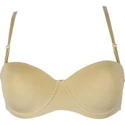 Cotonella Σουτιέν Strapless με Αφαιρούμενη Ενίσχυση με Μπανέλα Μπεζ CD003
