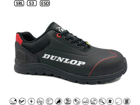 Dunlop Αθλητικά Παπούτσια Ασφαλείας S3 Αδιάβροχα Μαύρα Κόκκινα 71103
