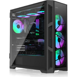 Raijintek Ponos Ultra TG4 Black Midi Tower Κουτί Υπολογιστή με Πλαϊνό Παράθυρο