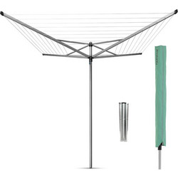 Brabantia TopSpinner 90300263 Πτυσσόμενη Απλώστρα Ρούχων Δαπέδου Κήπου Μεταλλική 15x11x190cm με Μήκος Απλώματος 50m