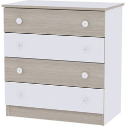 Lorelli New Βρεφική Συρταριέρα Λευκή Εκρού 81x50x86cm 10170070035A