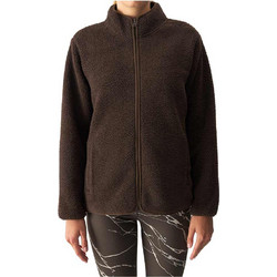 4F Γυναικεία Ζακέτα Fleece Μακριά με Φερμουάρ Σοκολατί 4FWAW24TFLEF285-81S