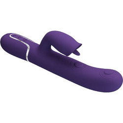 Pretty Love Rabbit Vibrator with Licking Δονητής Rabbit Μωβ