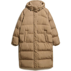 Superdry Γυναικείο Μπουφάν Χειμωνιάτικο Puffer Μακρύ Μπεζ W5011801A-8KO