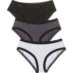 Sloggi 24/7 Weekend Βαμβακερά Γυναικεία Slip με Δαντέλα 3Pack 10198004-M014