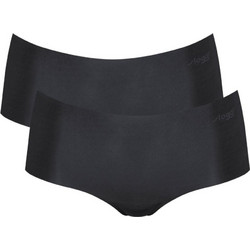 Sloggi Zero Microfibre 2.0 Γυναικεία Μποξεράκια Χωρίς Ραφές Μαύρα 2Pack 10214690-0004