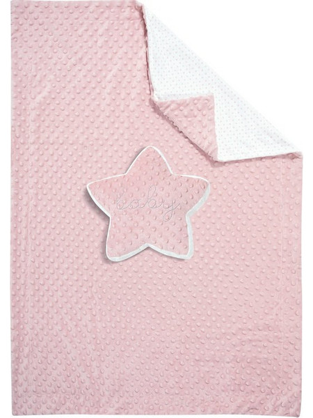 Greenwich Polo Club Essential 8847 Κουβέρτα Αγκαλιάς Fleece 75x100 Ροζ Λευκή