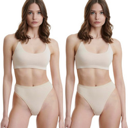 Walk Ψηλόμεσα Γυναικεία Brazil Μπεζ 2Pack W2032-1919